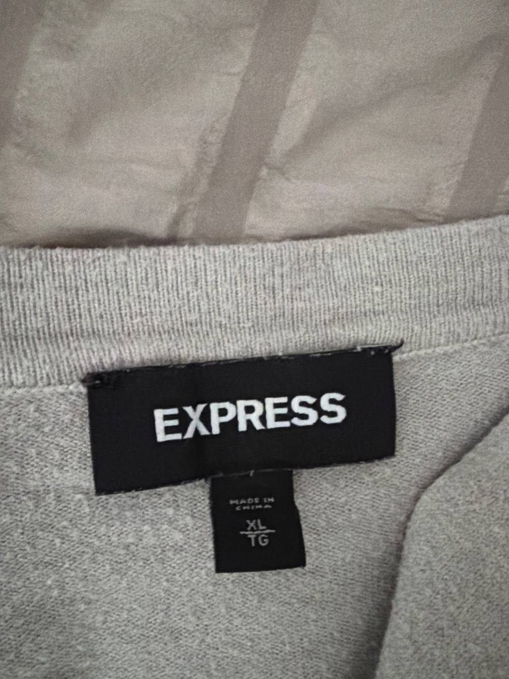 Express Light Gray Open-Front Cardigan - Picture 2 of 3